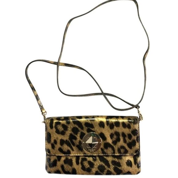 KATE SPADE | Leopard Cheetah Animal Print Crossbody | Gold Black | L141 - Picture 2 of 16